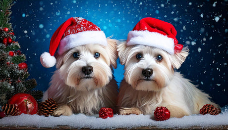 Whimsical Christmas Wonderland: West Highland Terriers & Festive Critters