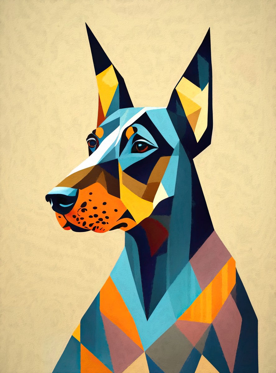 Prismatic Dobe: A Geometric Portrait in Motion