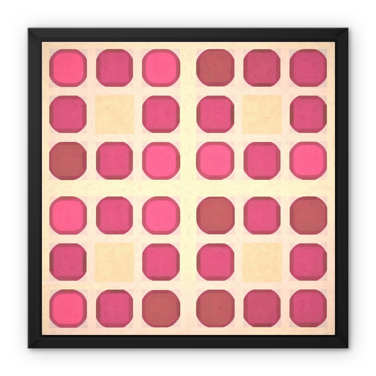 Retro Rhapsody Framed Canvas