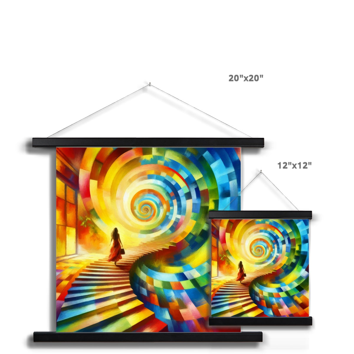 Spiral Staircase Fine Art Print with Hanger