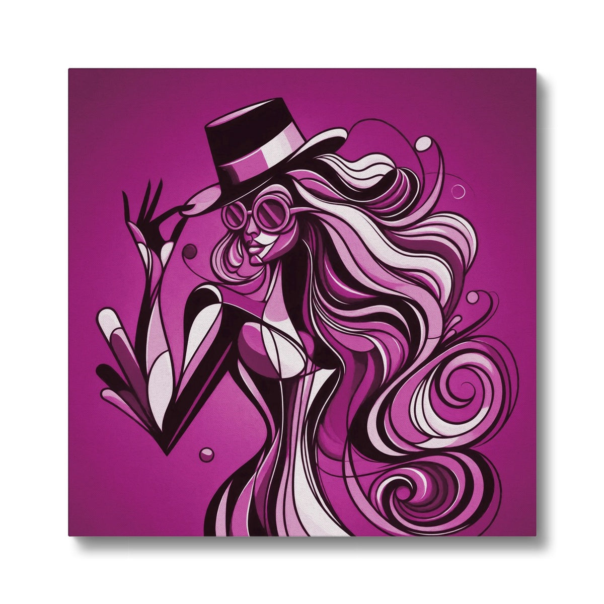 Viva La Diva: Where Amethyst Dreams Dance in a Symphony of Purples Eco Canvas