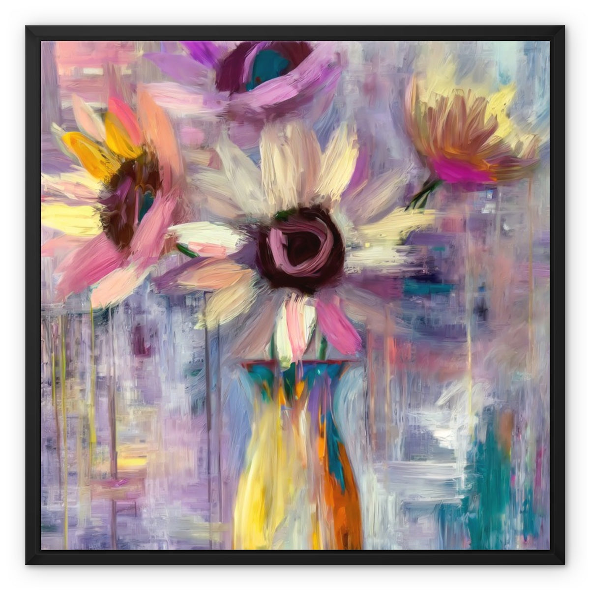 Abstract Blooms #05 Framed Canvas