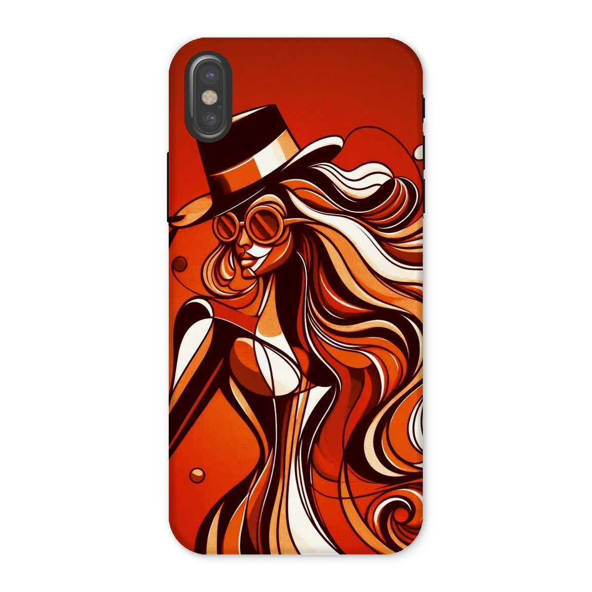Viva La Diva: Where Confidence Dances in Shades of Oranges and Reds Tough Phone Case
