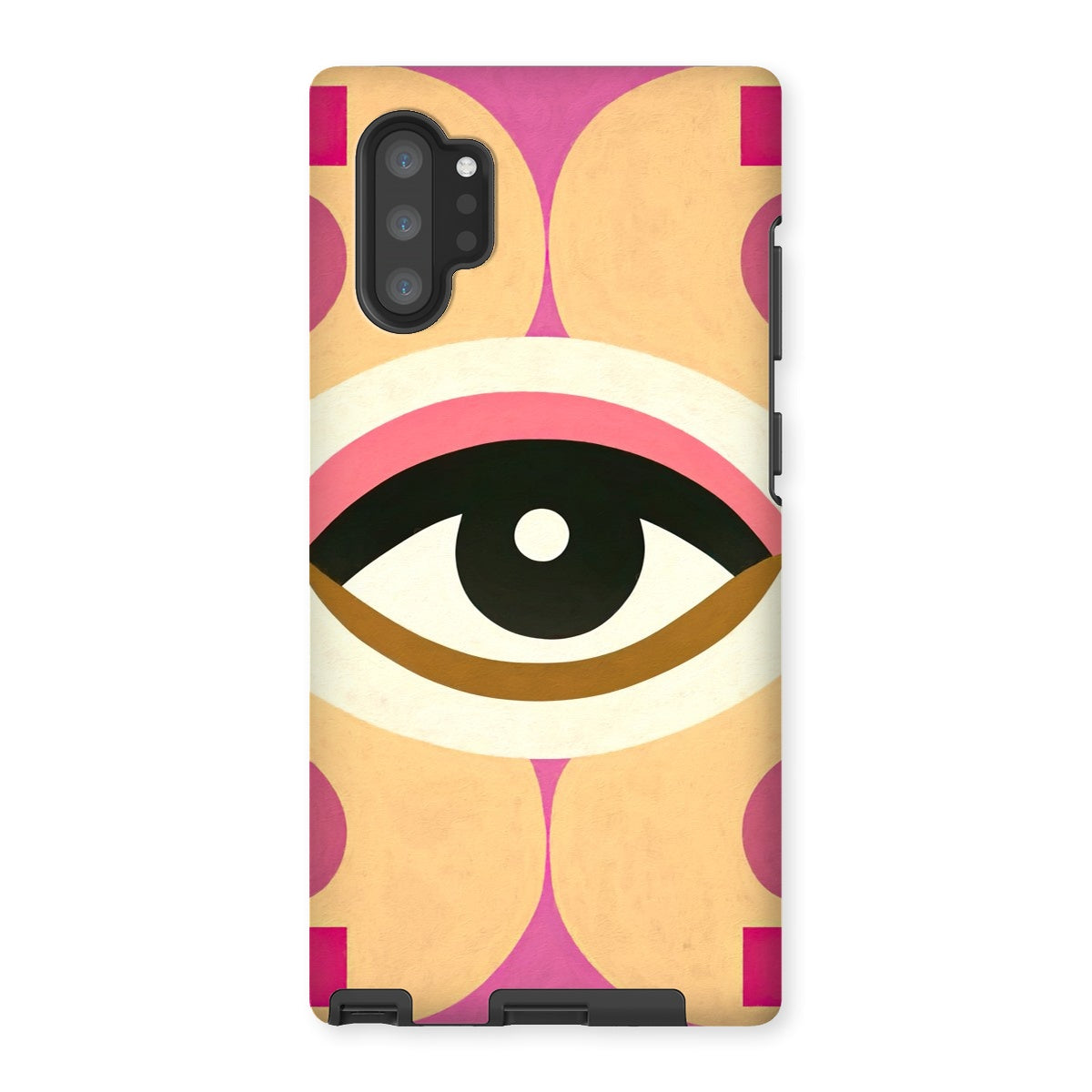 Eye of Harmony: Where Realism Meets Geometric Dreamscapes Tough Phone Case