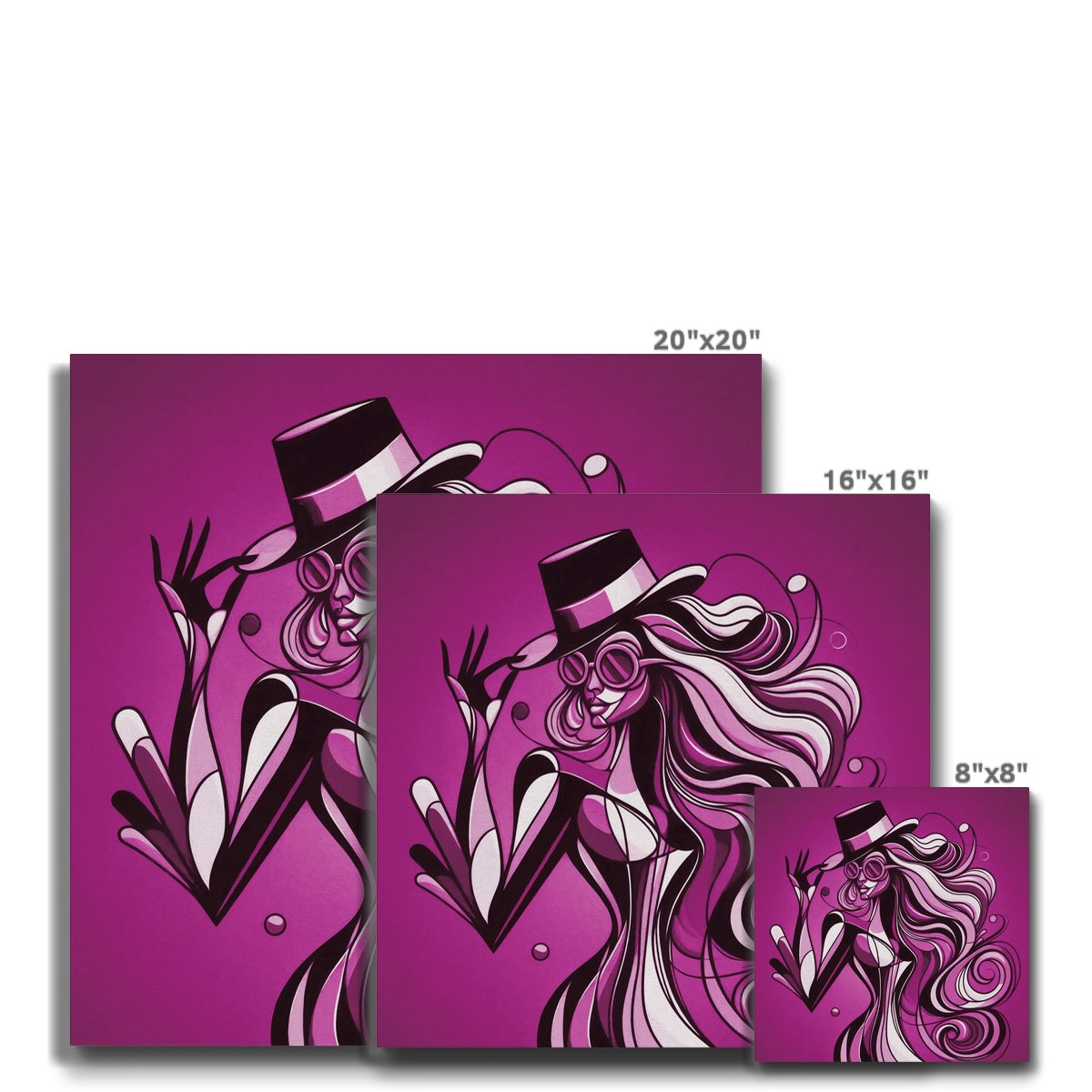 Viva La Diva: Where Amethyst Dreams Dance in a Symphony of Purples Eco Canvas