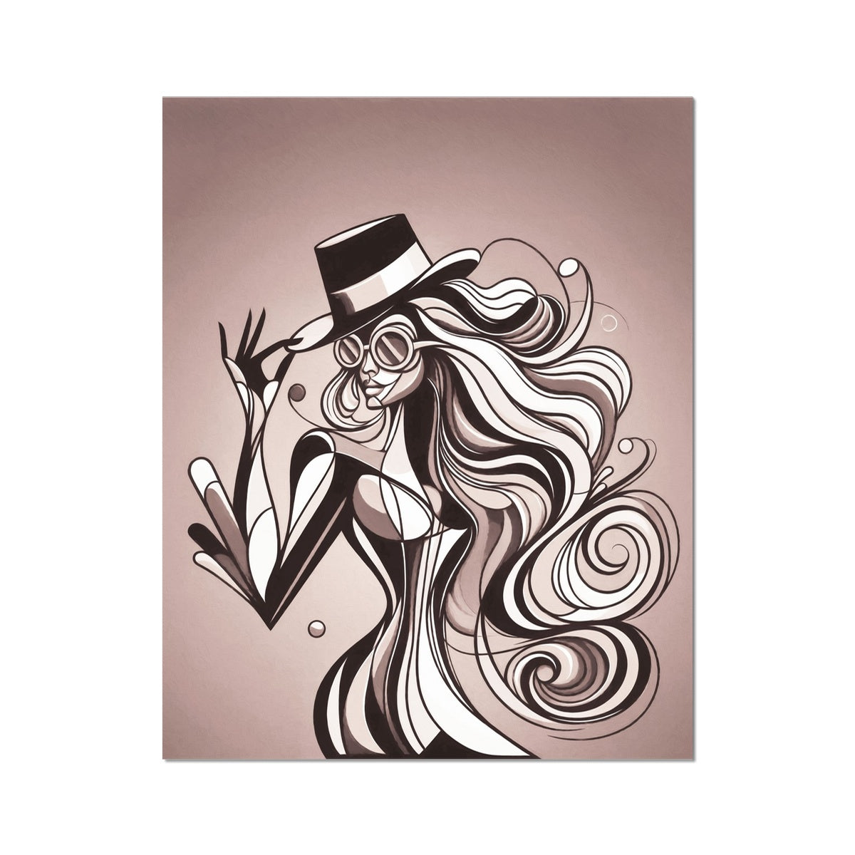Viva La Diva: Where Earth Tones Whisper Confidence Wall Art Poster