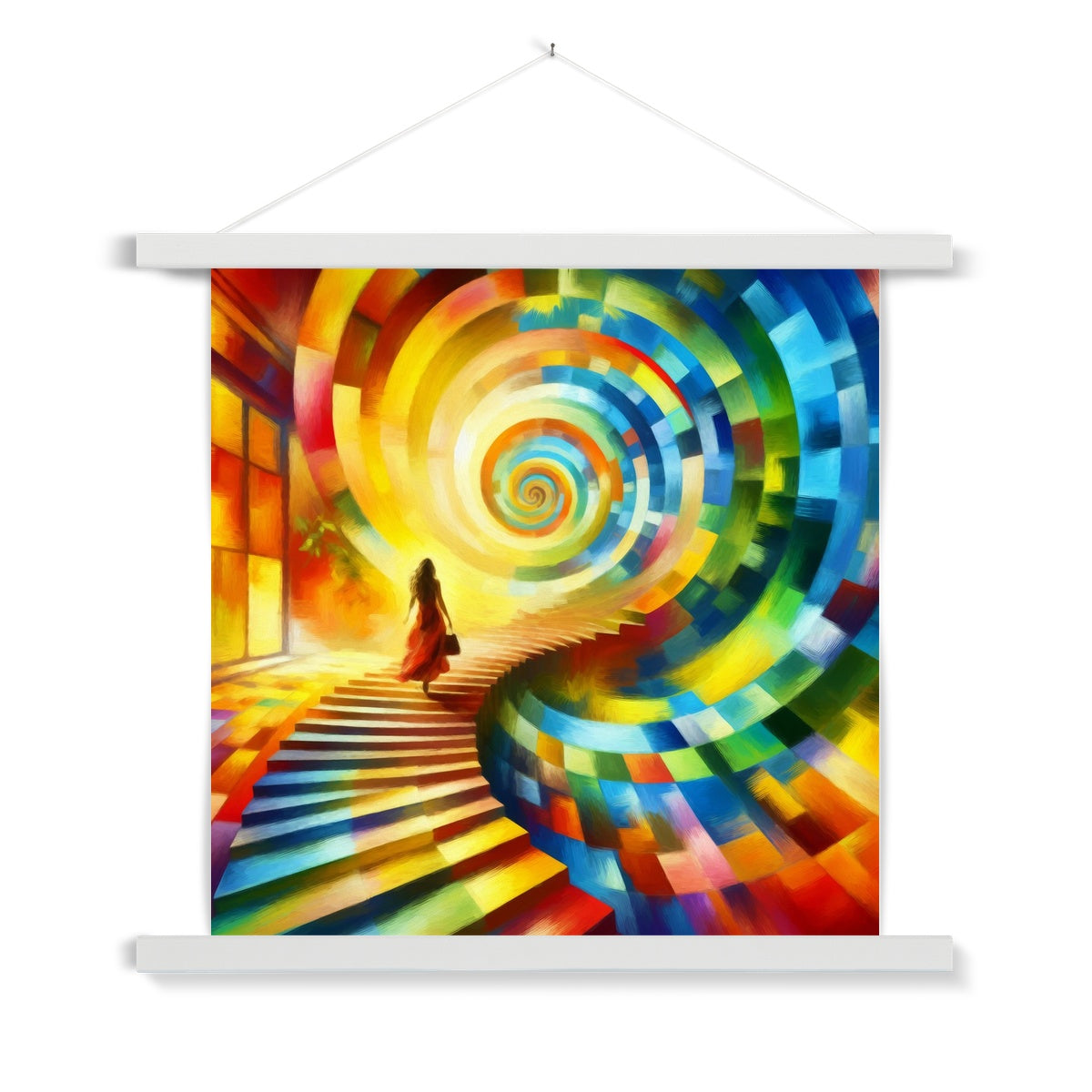 Spiral Staircase Fine Art Print with Hanger