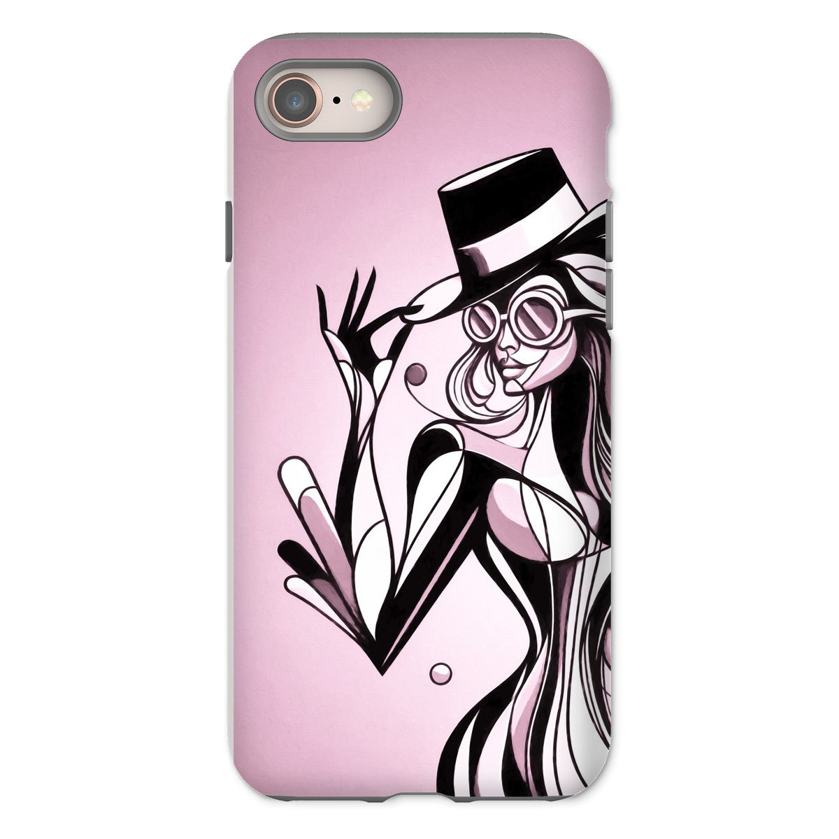 Viva La Diva: A Ballet of Blush and Boldness Against Rose-Colored Skies Tough Phone Case