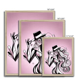 Viva La Diva: A Ballet of Blush and Boldness Against Rose-Colored Skies Budget Framed Poster