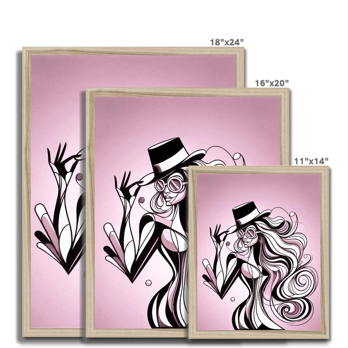 Viva La Diva: A Ballet of Blush and Boldness Against Rose-Colored Skies Budget Framed Poster