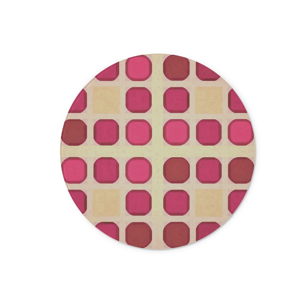 Retro Rhapsody Glass Chopping Board