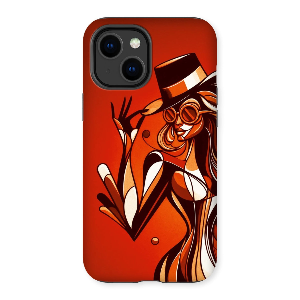 Viva La Diva: Where Confidence Dances in Shades of Oranges and Reds Tough Phone Case