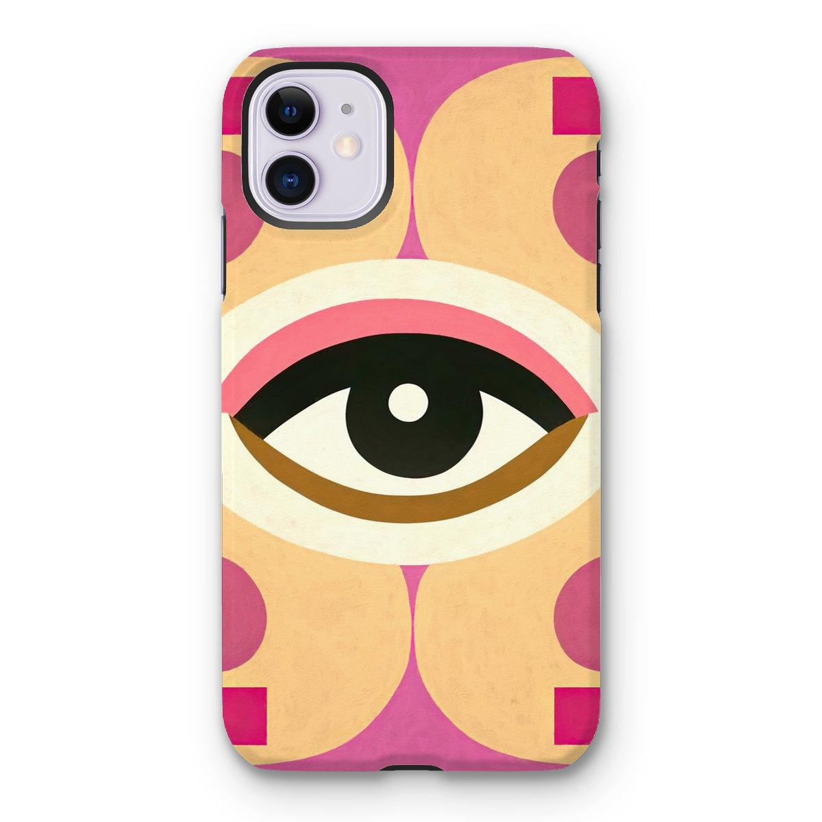 Eye of Harmony: Where Realism Meets Geometric Dreamscapes Tough Phone Case