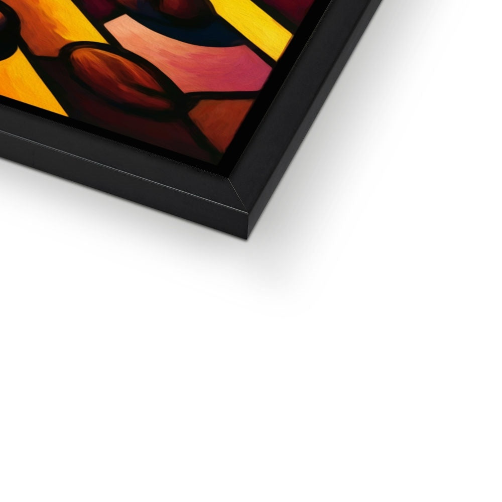 Caffeinated Cityscape Budget Framed Poster