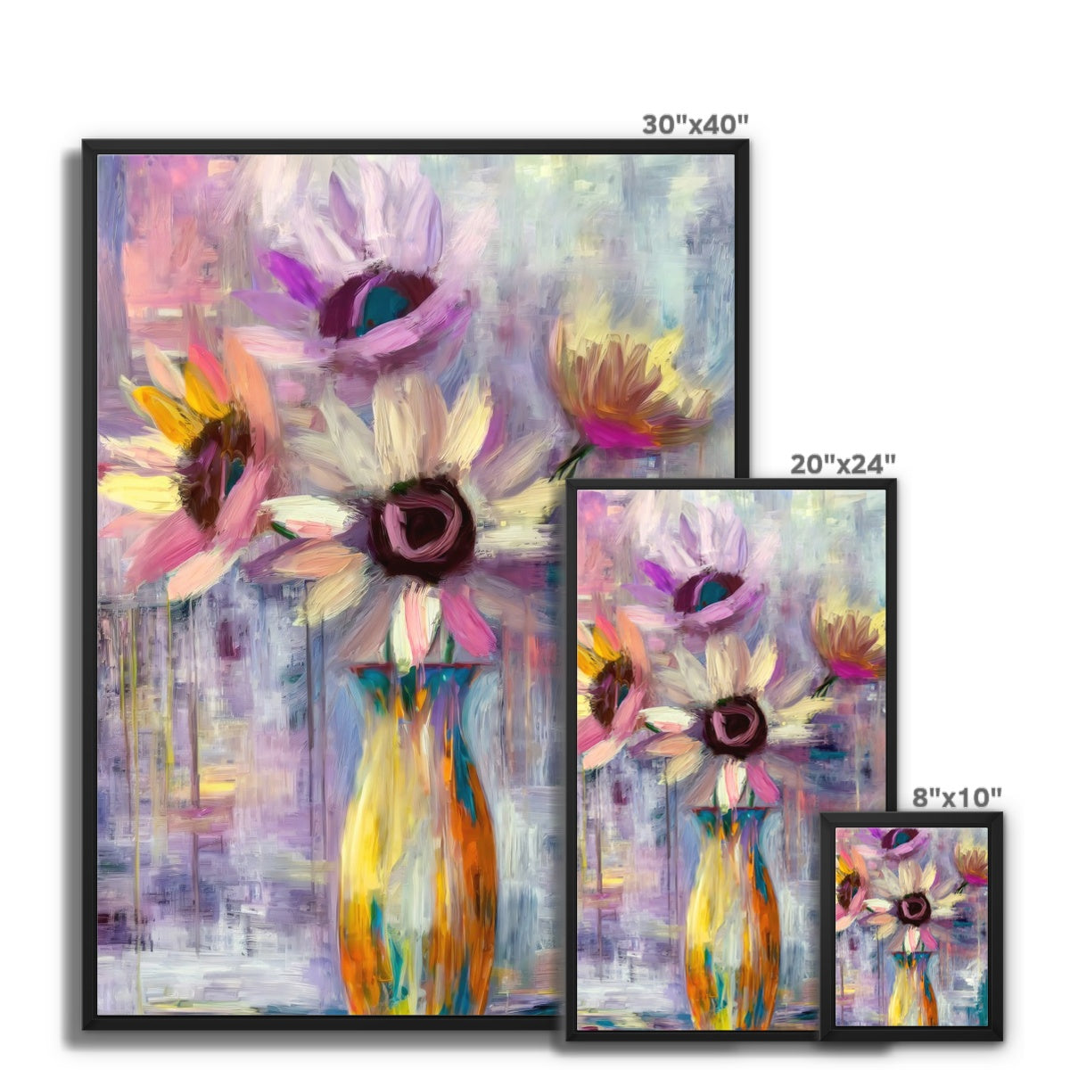 Abstract Blooms #05 Framed Canvas