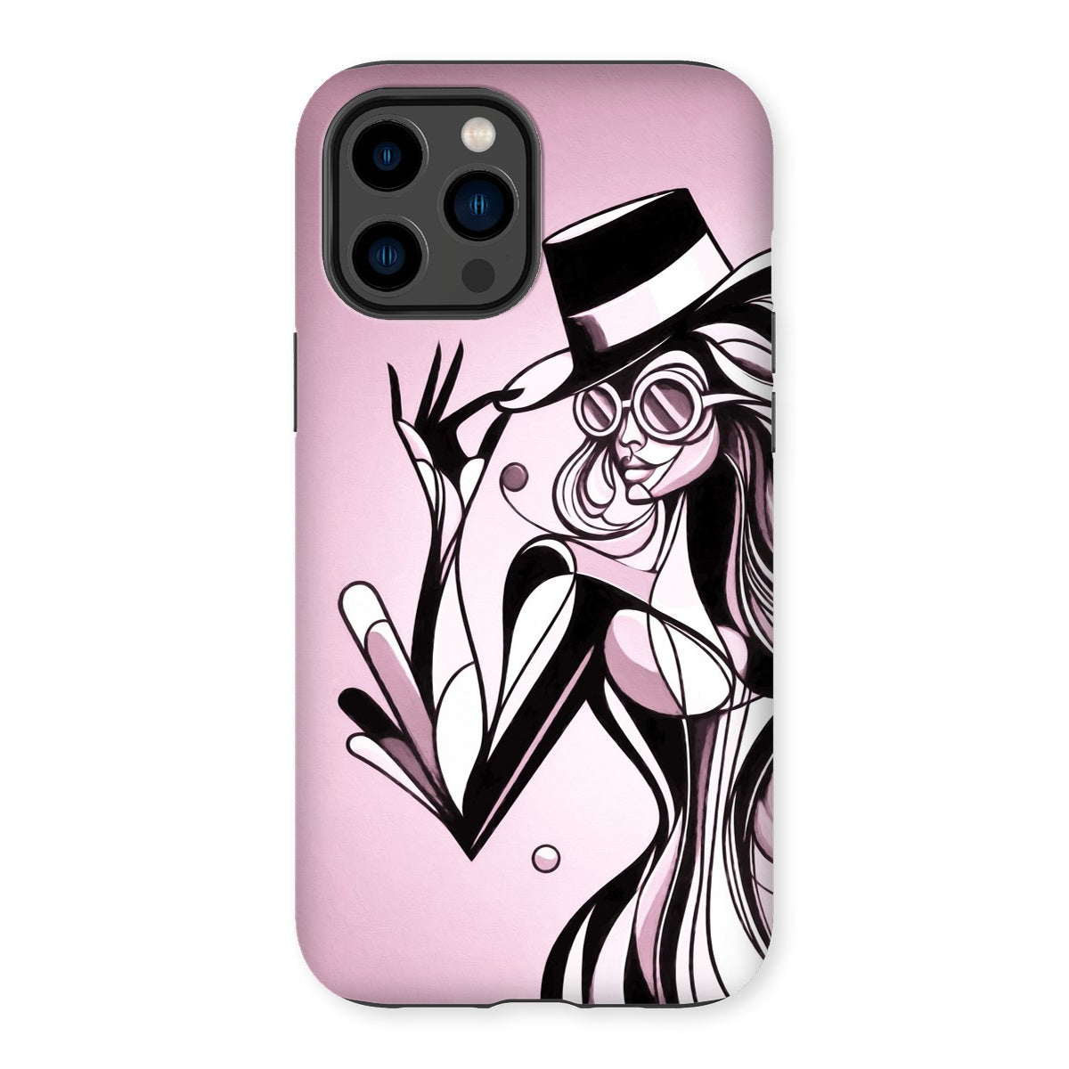 Viva La Diva: A Ballet of Blush and Boldness Against Rose-Colored Skies Tough Phone Case