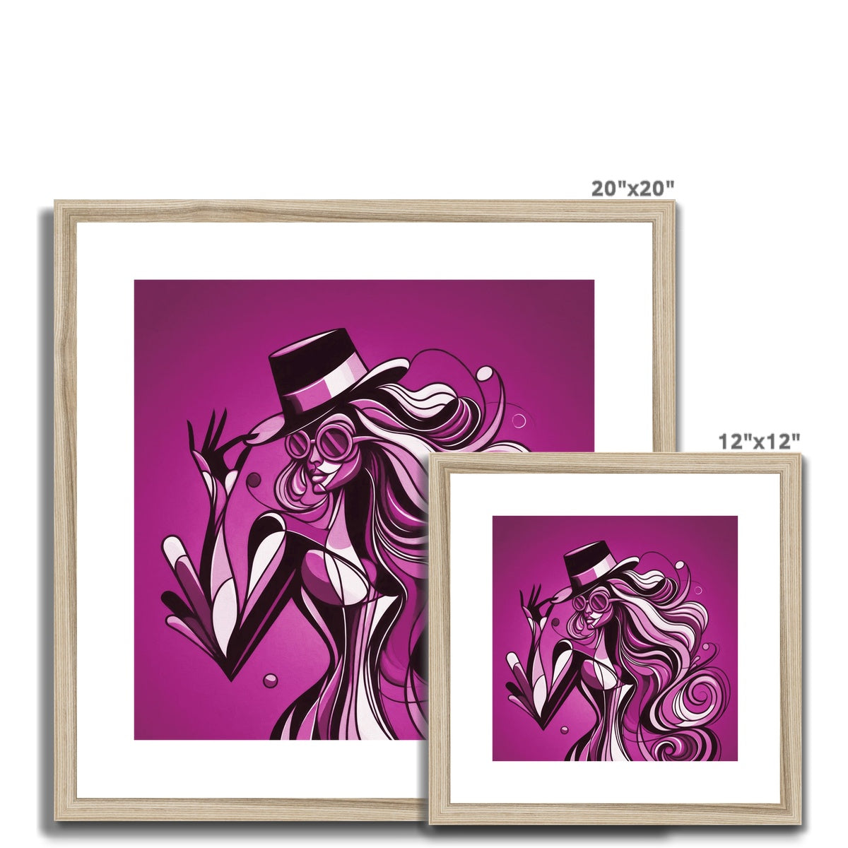 Viva La Diva: Where Amethyst Dreams Dance in a Symphony of Purples Framed & Mounted Print