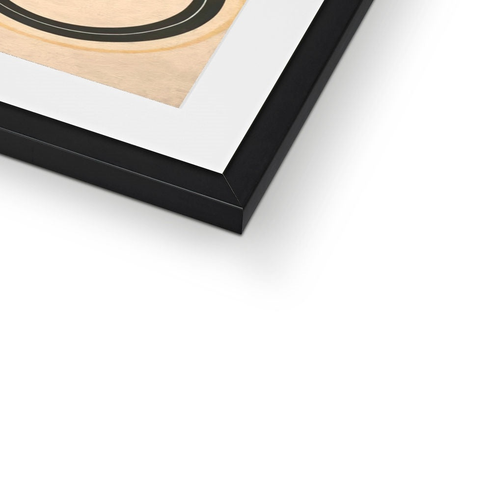 Whispers of Serenity: Where Eyes Meet Abstract Harmony Framed & Mounted Print