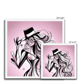 Viva La Diva: A Ballet of Blush and Boldness Against Rose-Colored Skies Budget Framed Poster