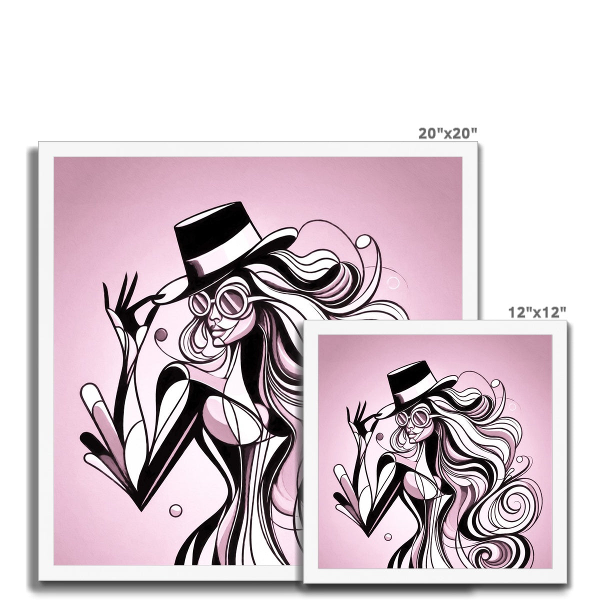 Viva La Diva: A Ballet of Blush and Boldness Against Rose-Colored Skies Budget Framed Poster