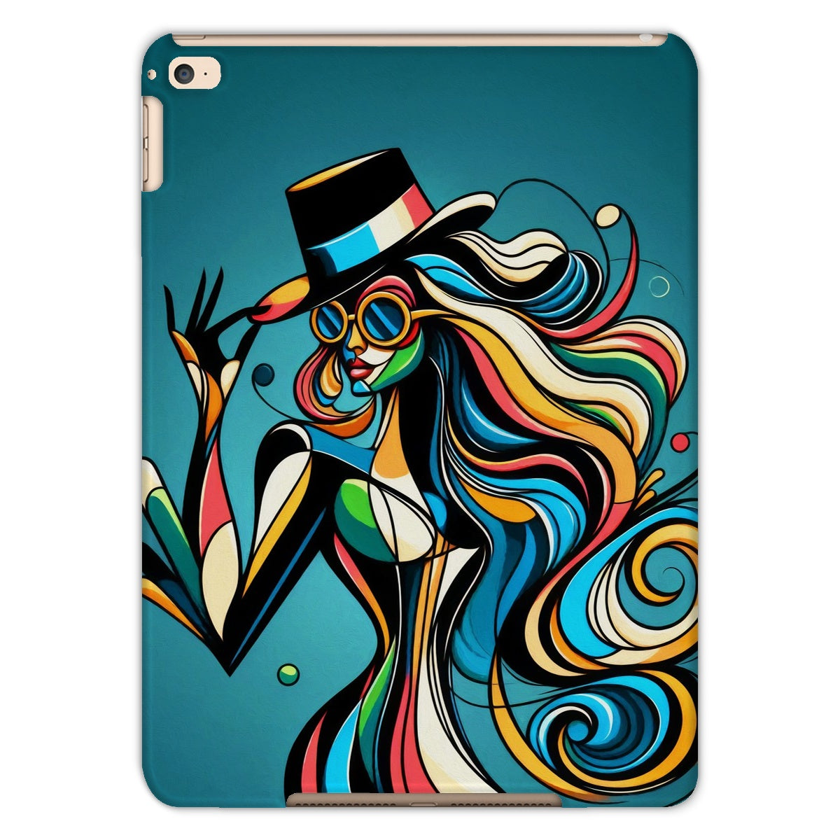 Viva La Diva: Where Confidence Meets Abstract Whirl Tablet Cases