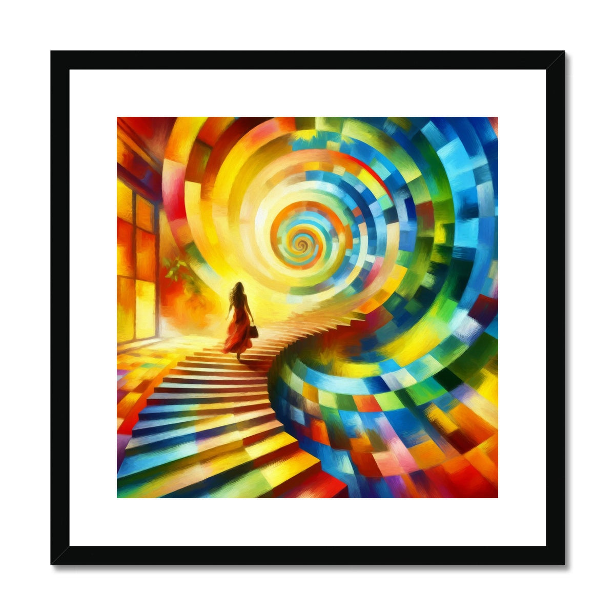 Spiral Staircase Framed & Mounted Print