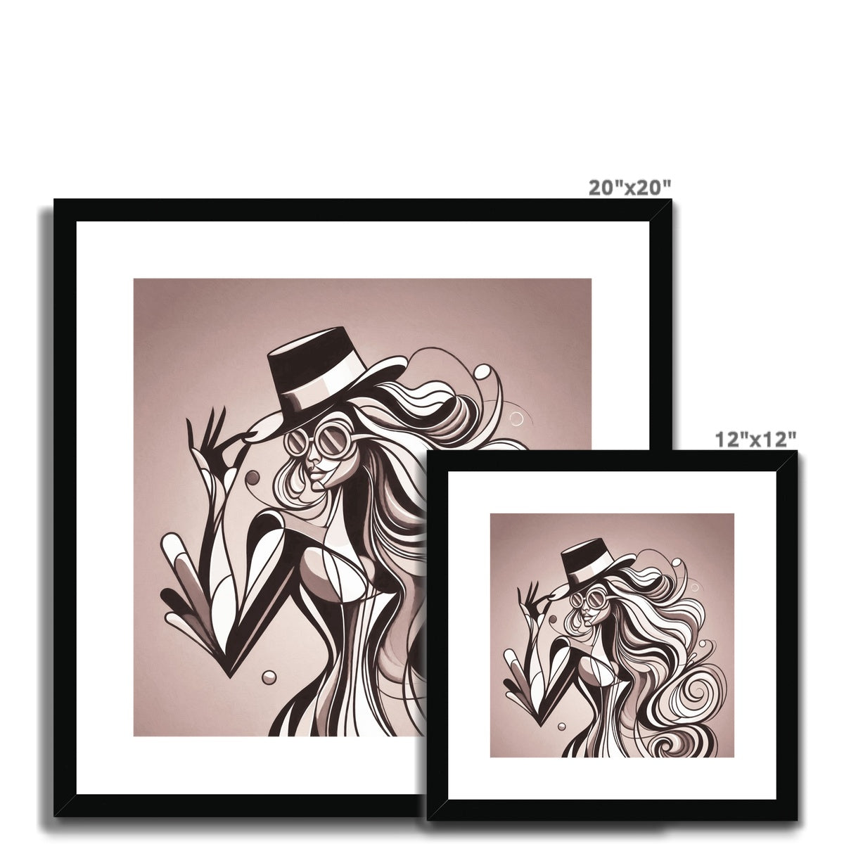 Viva La Diva: Where Earth Tones Whisper Confidence Framed & Mounted Print
