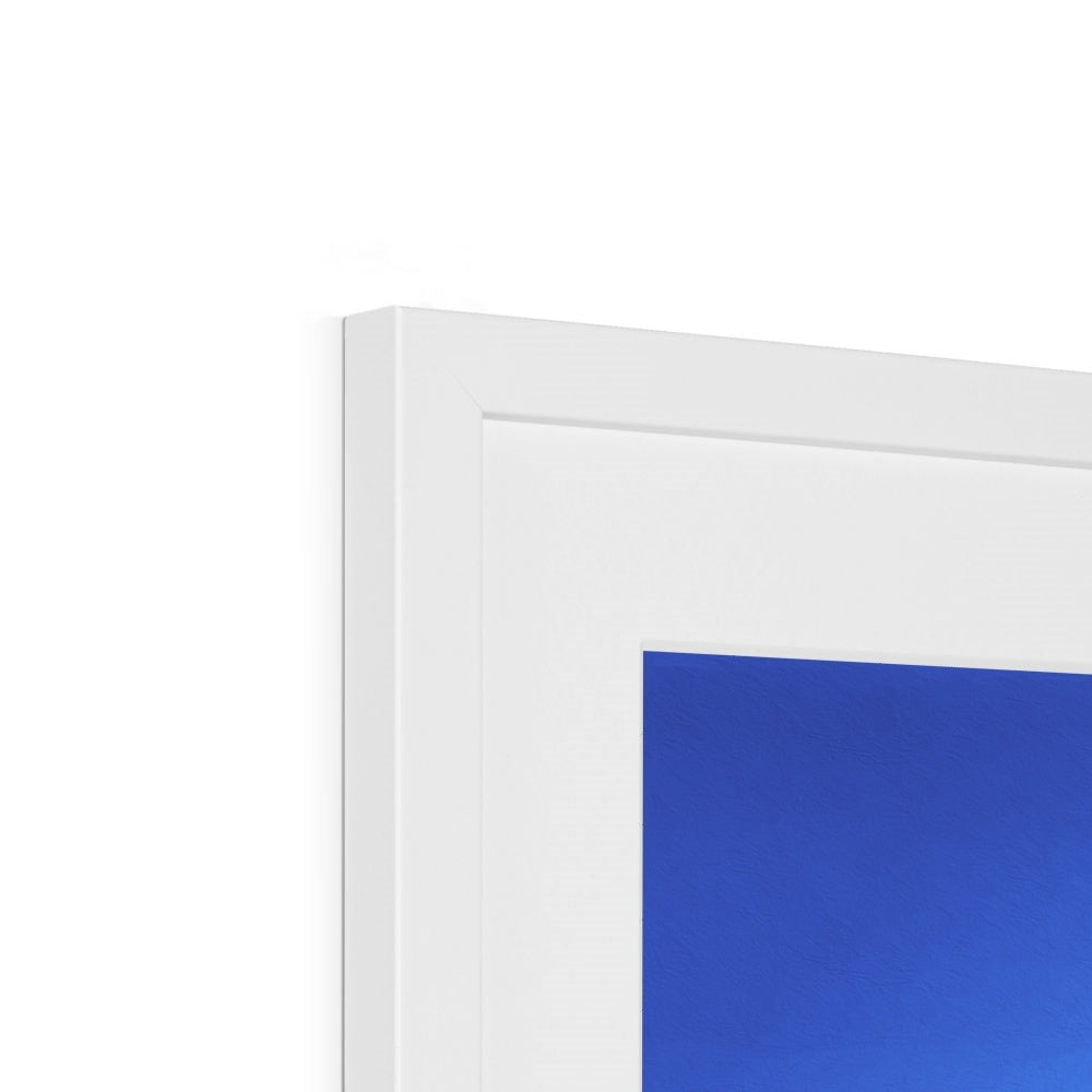 Viva La Diva: Where Moonlight Dances in Shades of Sapphire Framed & Mounted Print