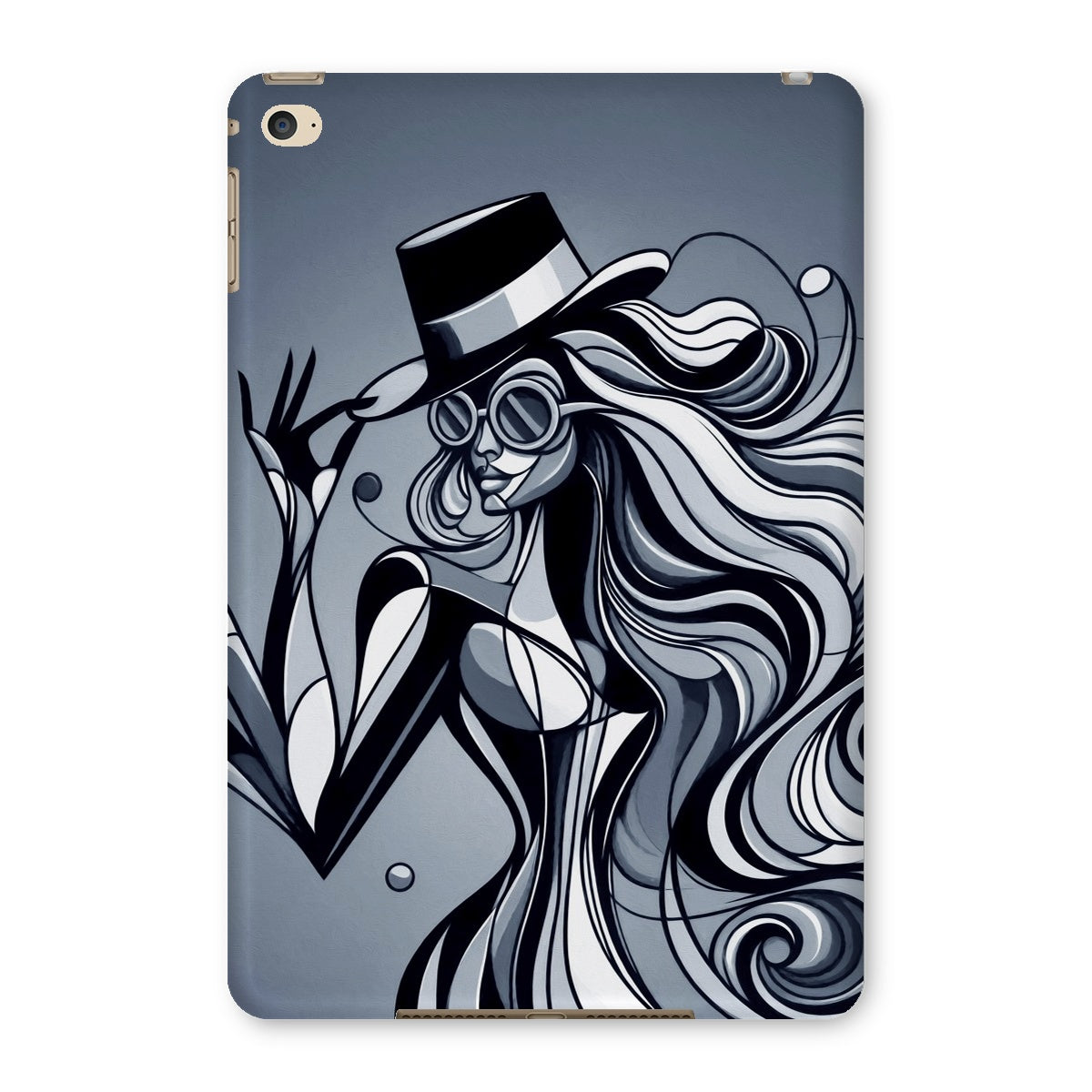 Viva La Diva: Where Shadows Dance in Shades of Silver Tablet Cases