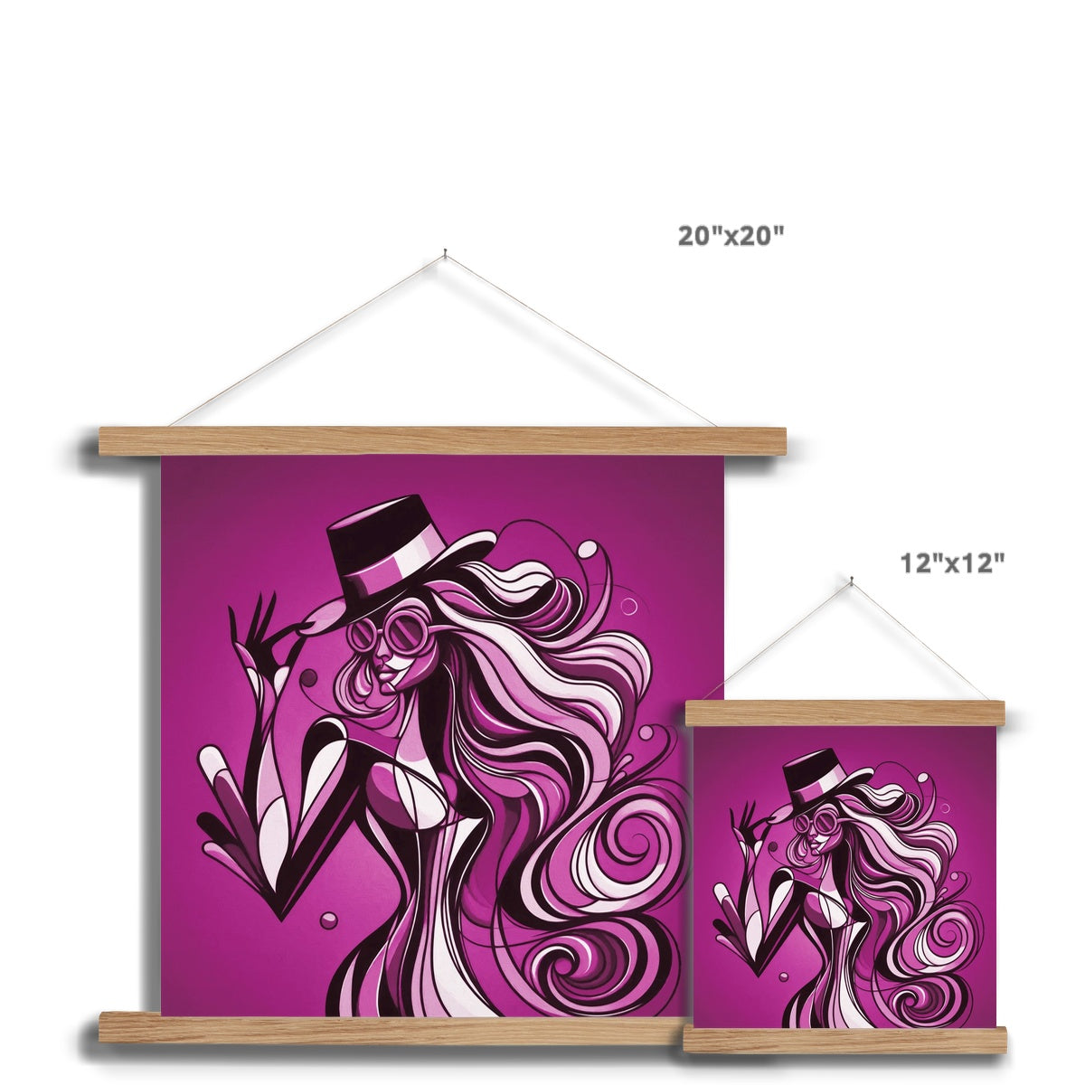 Viva La Diva: Where Amethyst Dreams Dance in a Symphony of Purples Fine Art Print with Hanger
