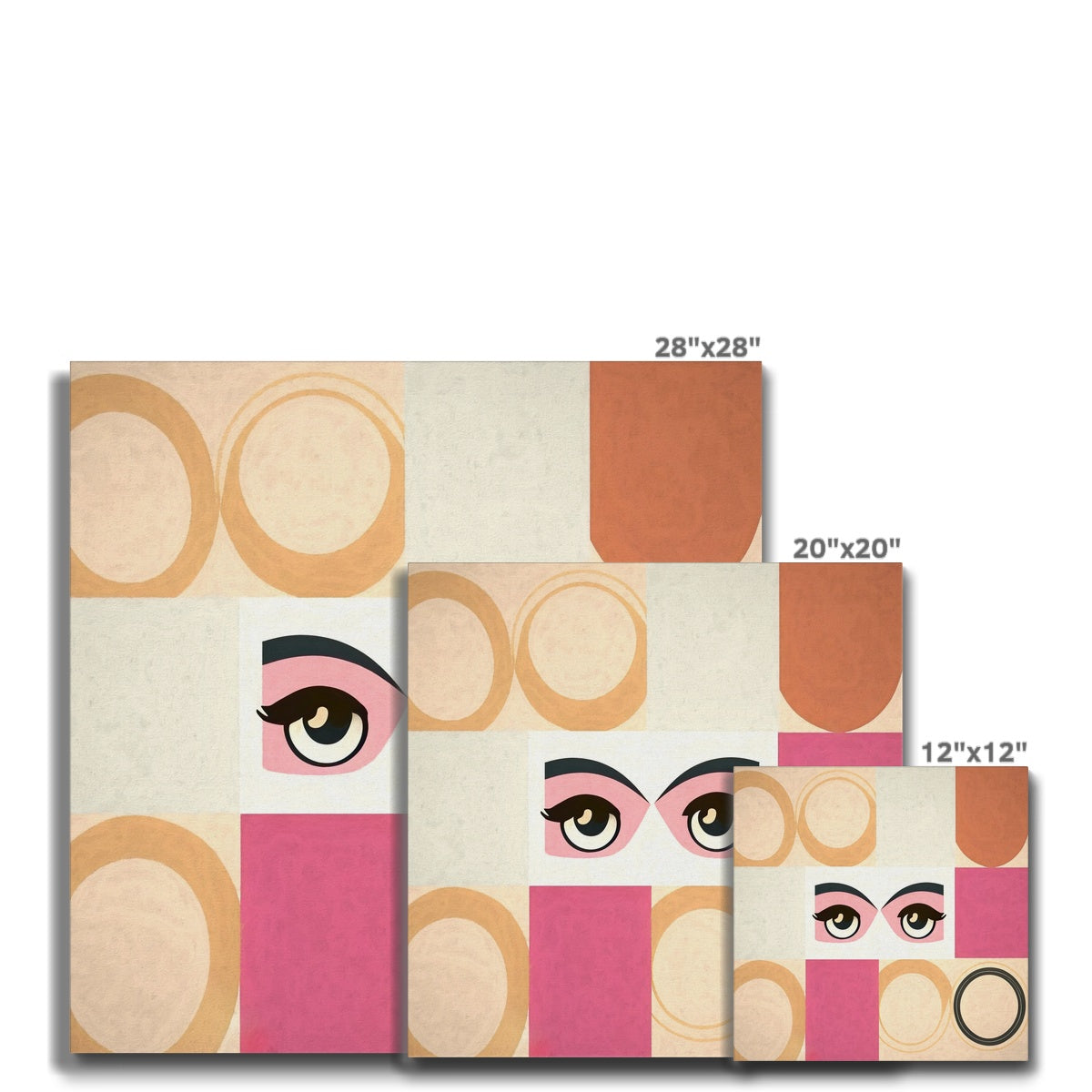 Whispers of Serenity: Where Eyes Meet Abstract Harmony Canvas