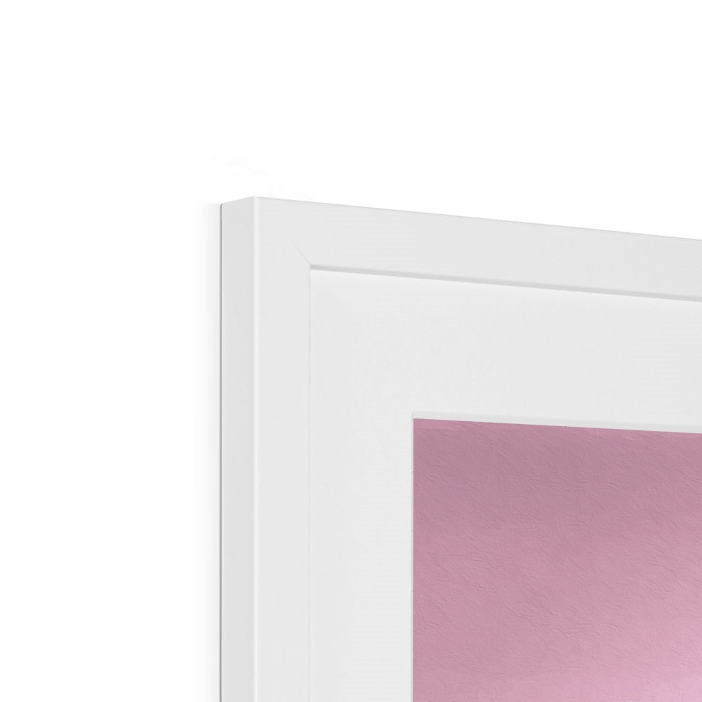 Viva La Diva: A Ballet of Blush and Boldness Against Rose-Colored Skies Framed & Mounted Print