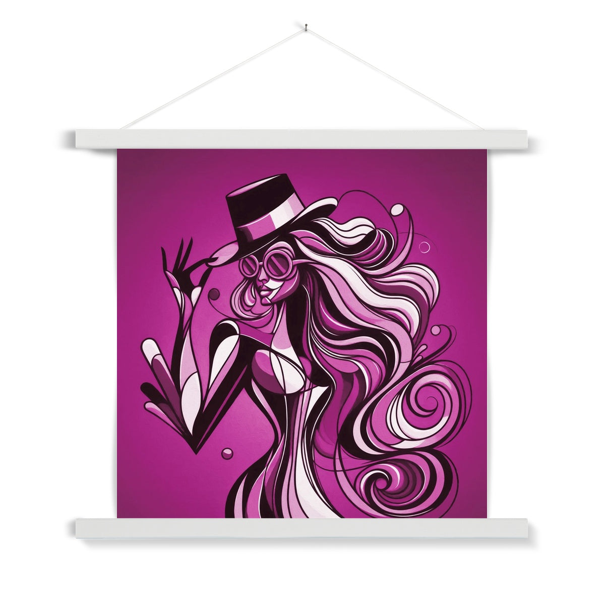 Viva La Diva: Where Amethyst Dreams Dance in a Symphony of Purples Fine Art Print with Hanger
