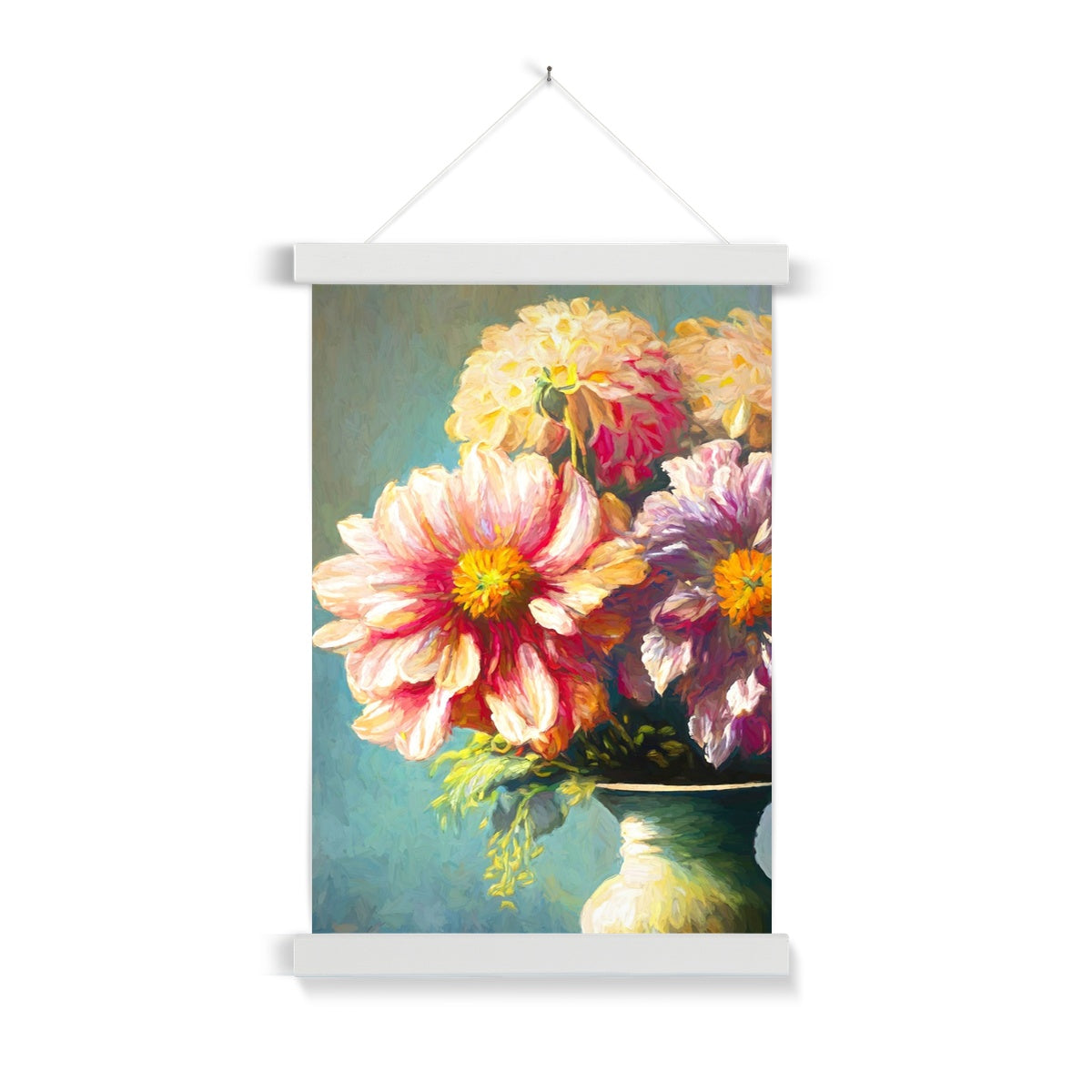 A Burst of Colour: Immerse Yourself in Floral Joy Fine Art Print with Hanger