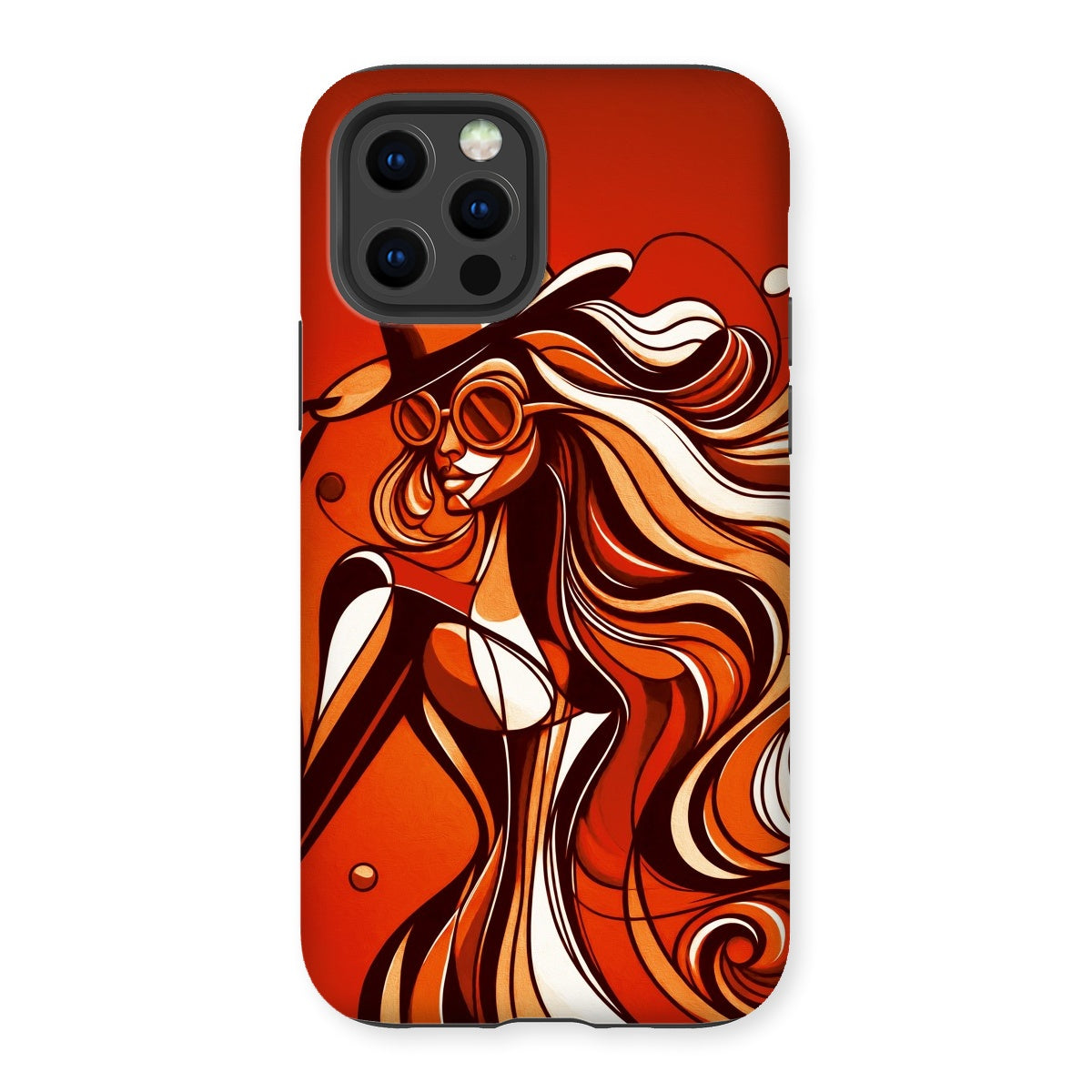 Viva La Diva: Where Confidence Dances in Shades of Oranges and Reds Tough Phone Case