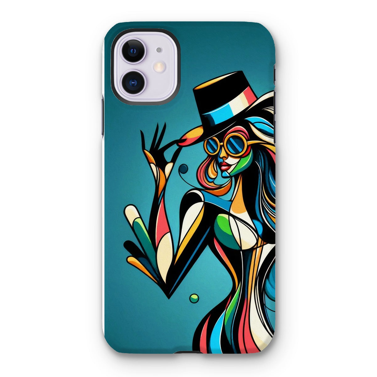 Viva La Diva: Where Confidence Meets Abstract Whirl Tough Phone Case