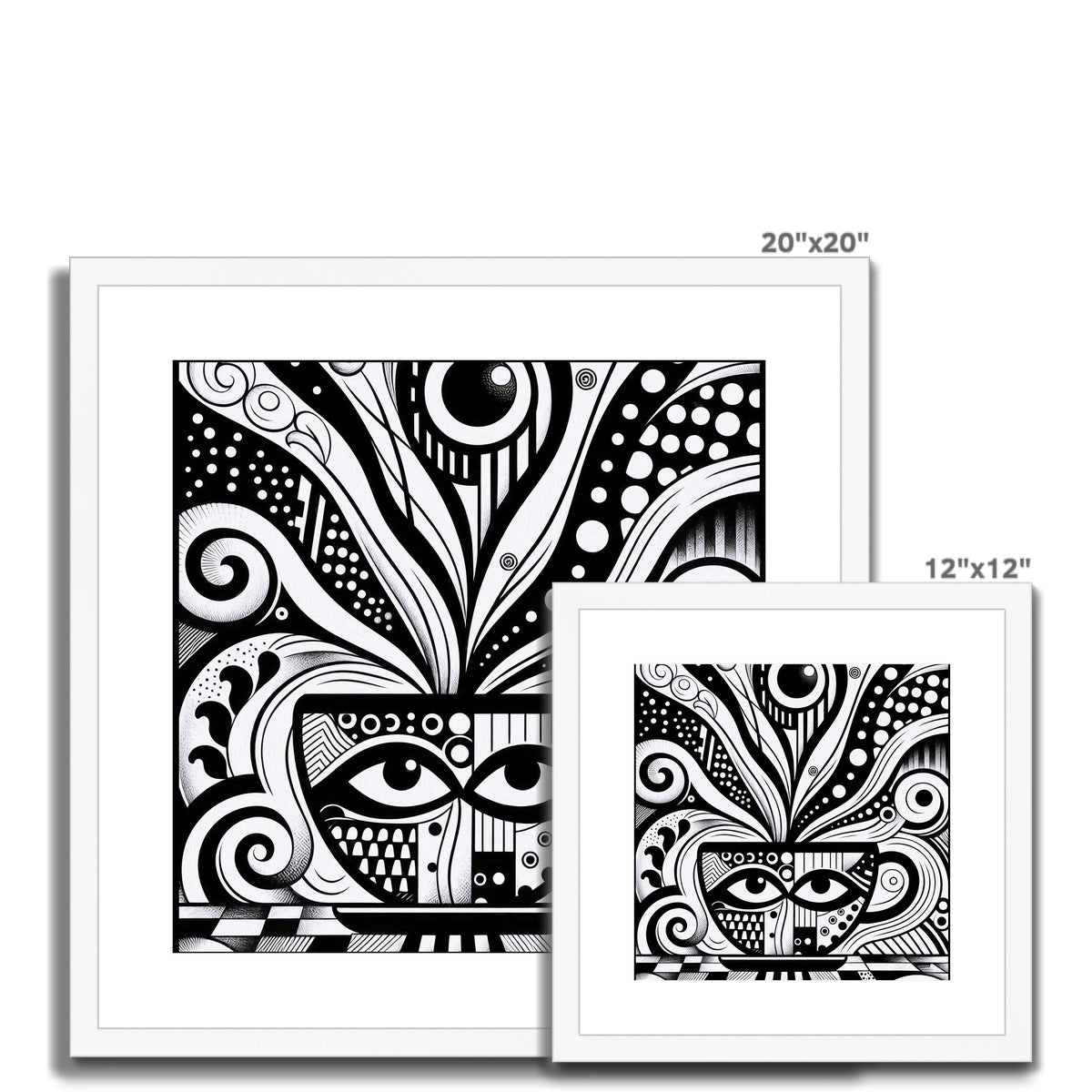 Caffeinated Masquerade Framed & Mounted Print