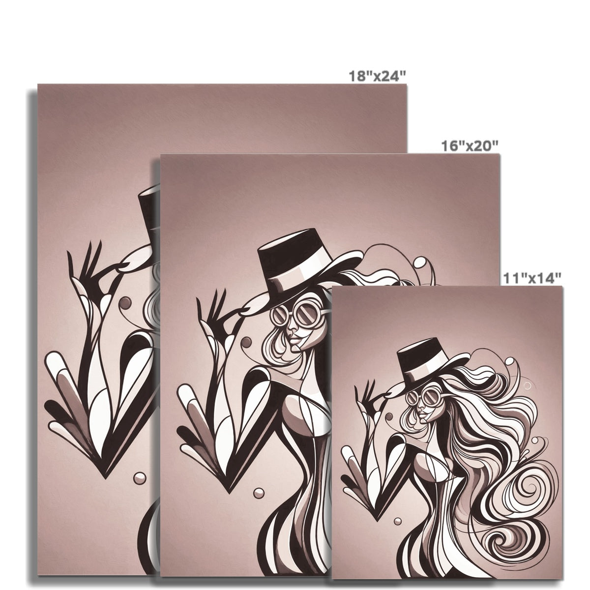 Viva La Diva: Where Earth Tones Whisper Confidence Wall Art Poster