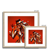 Viva La Diva: Where Confidence Dances in Shades of Oranges and Reds Framed & Mounted Print