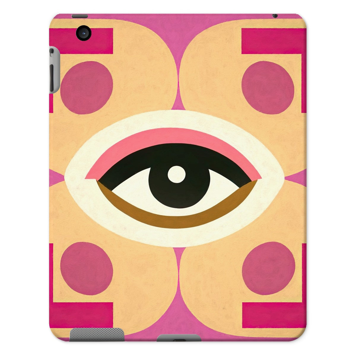 Eye of Harmony: Where Realism Meets Geometric Dreamscapes Tablet Cases