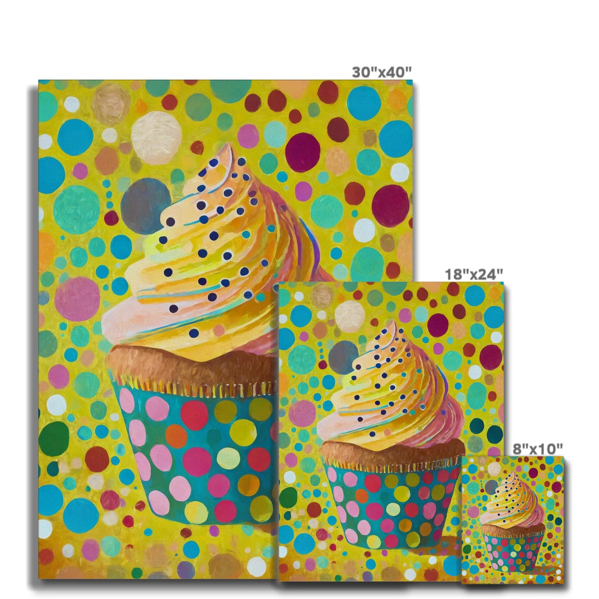 Whimsical Cupcake Delight Canvas