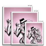 Viva La Diva: A Ballet of Blush and Boldness Against Rose-Colored Skies Budget Framed Poster
