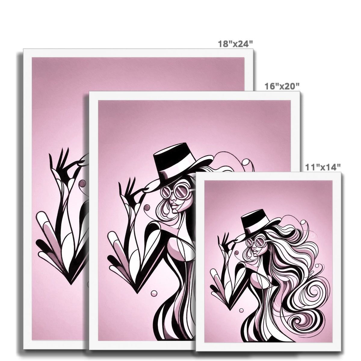 Viva La Diva: A Ballet of Blush and Boldness Against Rose-Colored Skies Budget Framed Poster