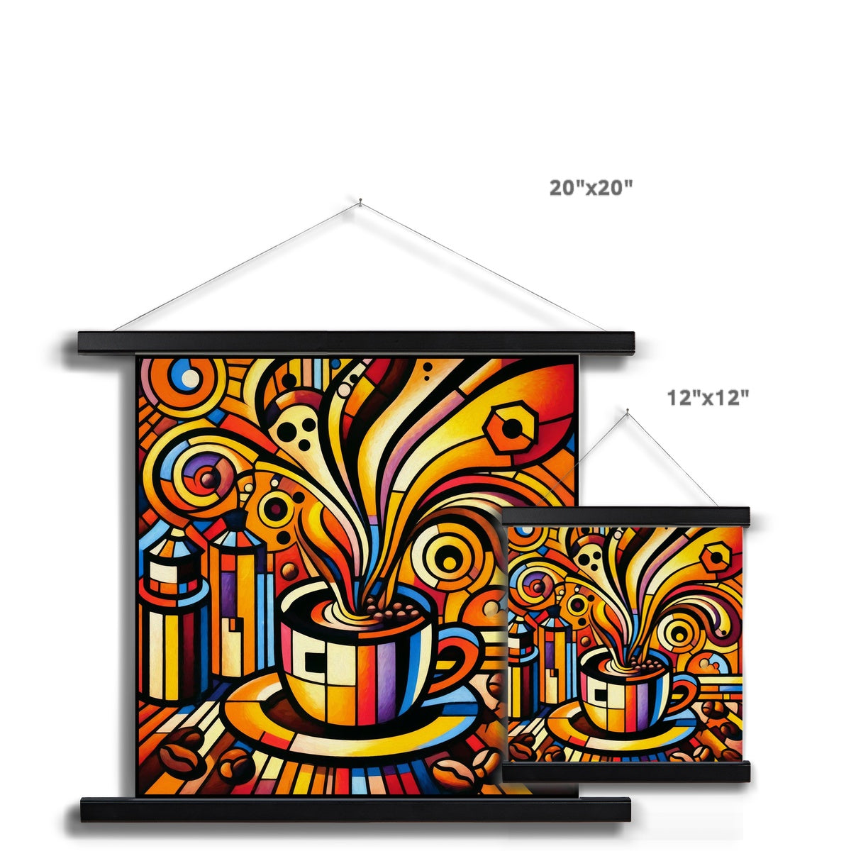 Caffeinated Cityscape Fine Art Print with Hanger