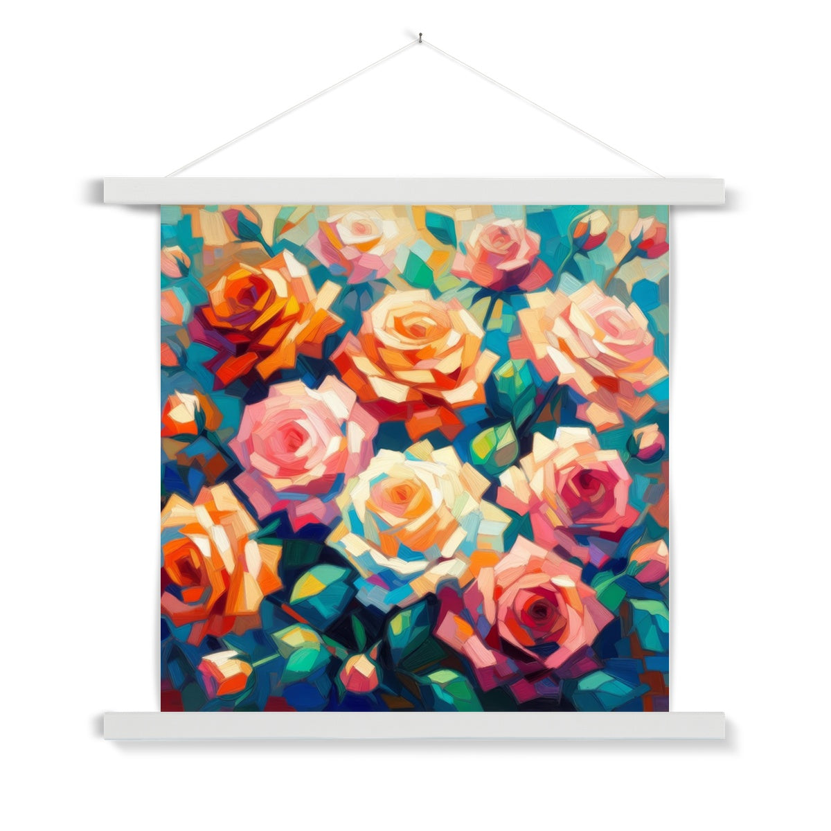 Roses in Full Bloom Fine Art Print with Hanger