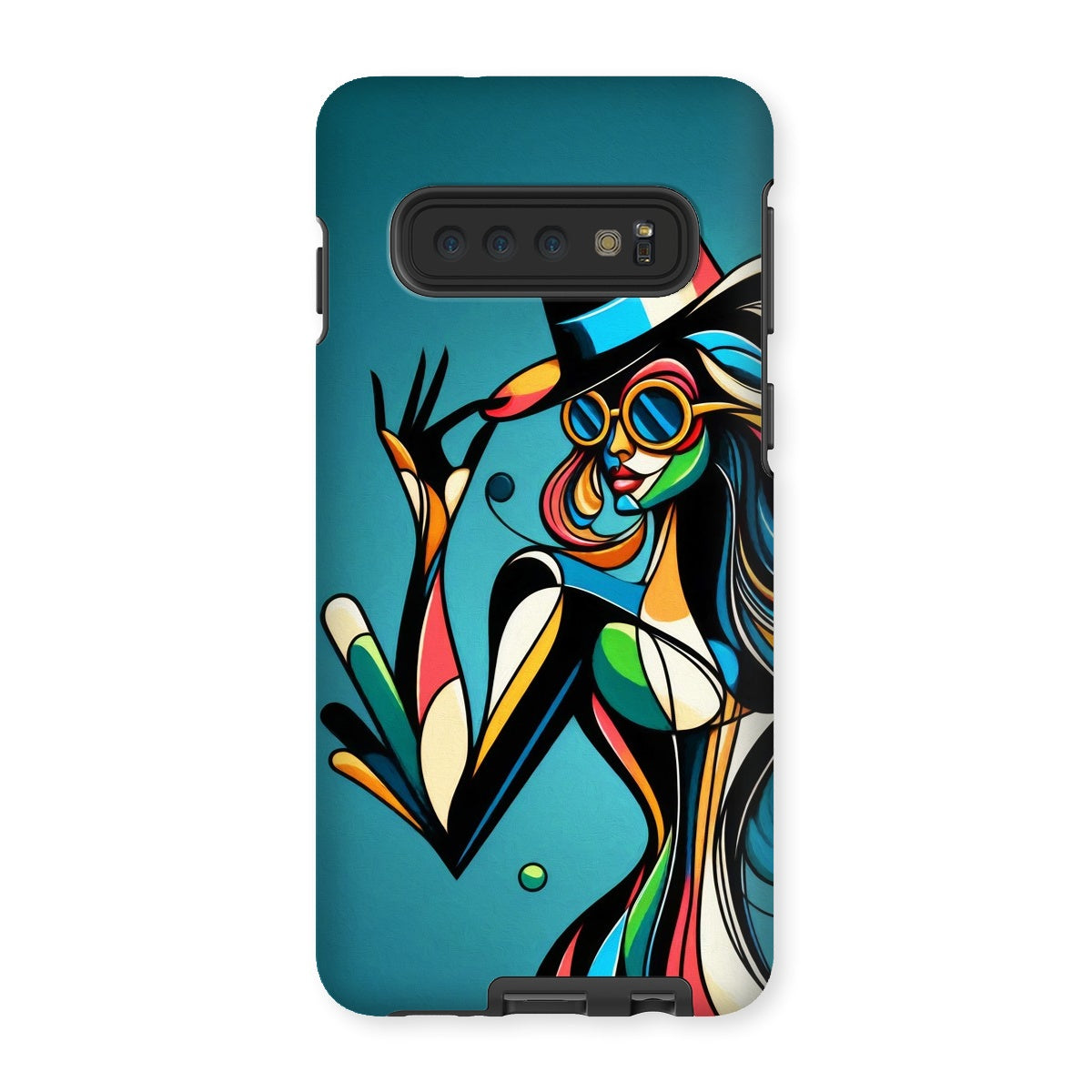 Viva La Diva: Where Confidence Meets Abstract Whirl Tough Phone Case