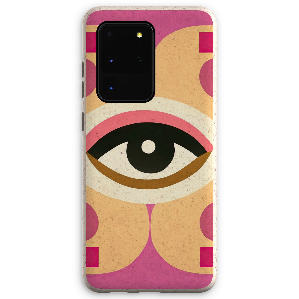 Eye of Harmony: Where Realism Meets Geometric Dreamscapes Eco Phone Case