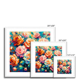 Roses in Full Bloom Framed & Mounted Print