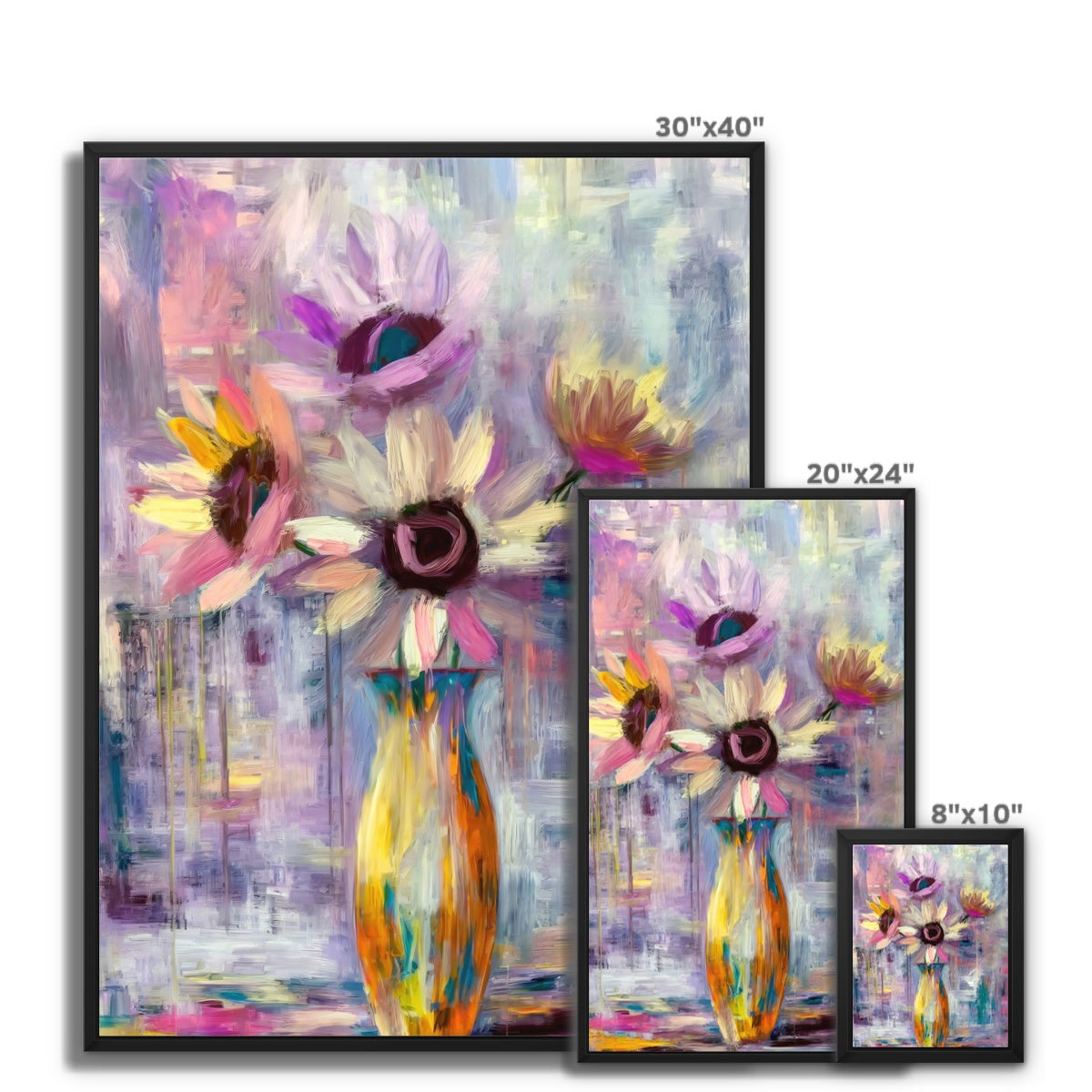 Abstract Blooms #05 Framed Canvas
