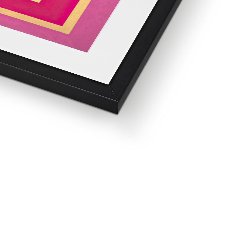 Eye of Harmony: Where Realism Meets Geometric Dreamscapes Framed & Mounted Print